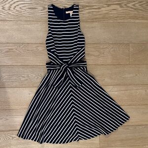 Hutch Navy and White Striped Mini Dress
